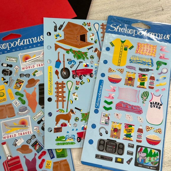 SCRAPBOOKING Lot of Brads Stickers Punch Out Art Work Goodies - Picture 4 of 13